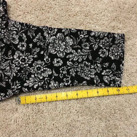 90s Vintage Floral Print Lacy 3/4 Sleeve Top - Picture 16 of 16